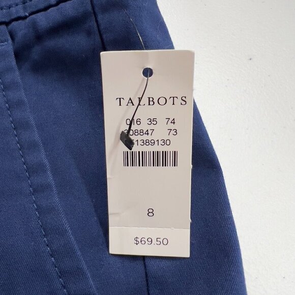 Talbots Pedal Pusher Length Slim-Leg Sits At Waist Navy Blue Capri Pants 8 NWT - Picture 13 of 14